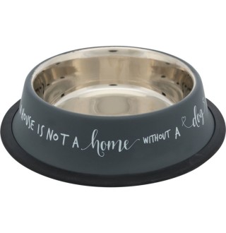 Миска Trixie металева на гумовій основі 900 мл / 23 см (сіра)