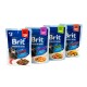 Набір вологого корму для котів Brit Premium Delicate Fillets in Gravy Chicken for Sterilised pouch 3+1 шт х 85 г - асорті