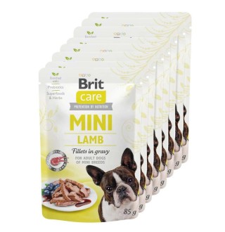 Набор влажного корм для собак Brit Mini 85г / 8шт pouch - ягня