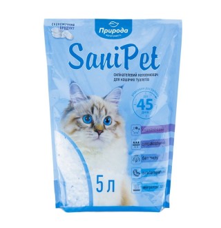 Наповнювач для котячого туалету Sani Pet 5 л - силікагелевий