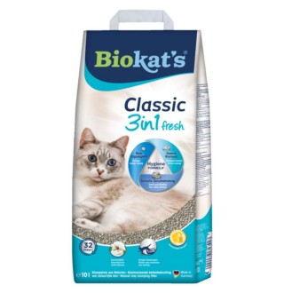 Наповнювач туалета для котів Biokat's Classic Fresh 3in1 Cotton Blossom 10 л (бентонітовий)