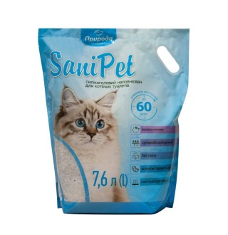 Наповнювач для котячого туалету Sani Pet 7,6 л - силікагелевий