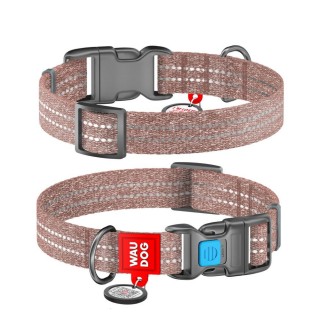 Нашийник для собак COLLAR WOUDOG Світловідбиваючий S - коричневий