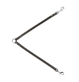 Повідець-спарка для собак COLLAR Натуральна Шкіра ХS - чорний