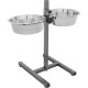 Стійка з мисками для собак Trixie 2 x 2,8 л / 24 см, h=50 см
