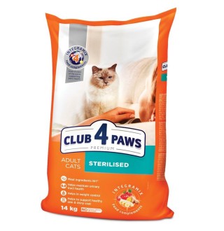 Club 4 Paws Premium Adult Cat Sterilized Chicken - Клуб 4 Лапи сухий корм із куркою для стерилізованих котів, 14кг