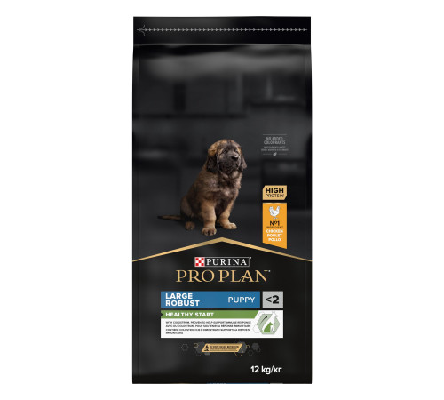 Сухий корм для цуценят великих порід Pro Plan Puppy large Robust 12 кг (курка)