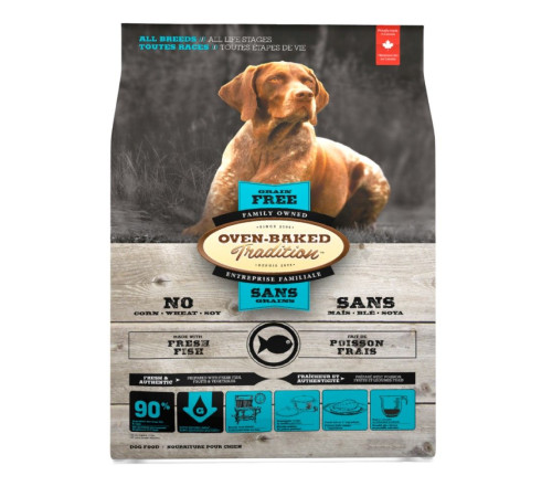 Сухий корм Oven-Baked Tradition Dog Grain Free 11,34 кг - риба