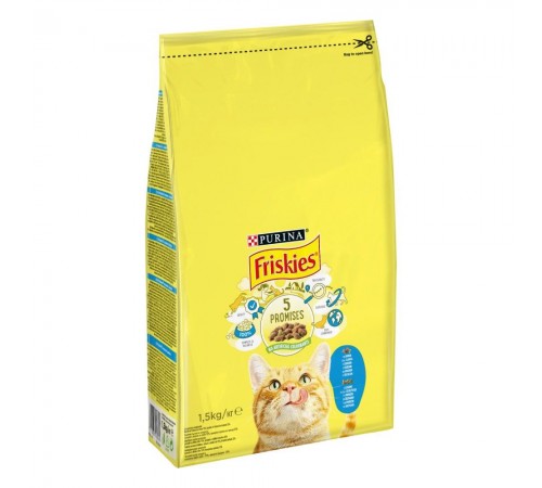 Сухий корм для котів Friskies 1,5 кг - лосось та овочі