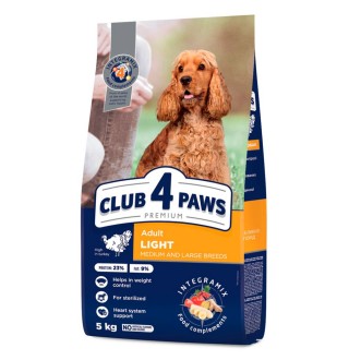 Сухий корм для собак Club 4 Paws Premium Adult Medium & Large Breeds Light 5 кг - індичка