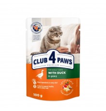 Вологий корм для котів Club 4 Paws Premium pouch 100 г - качка