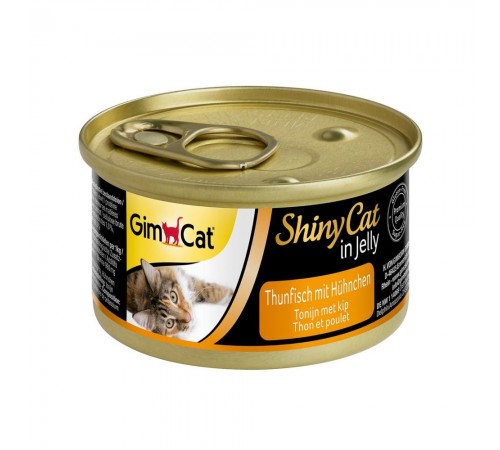 Вологий корм для котів GimCat Shiny Cat 70 г - курка та тунець