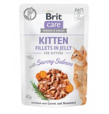 Вологий корм для кошенят Brit Care Cat pouch 85 г (лосось в желе)