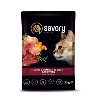 Savory Пауч для Кошенят з Ягням та Гарбузом у Желе, 85г