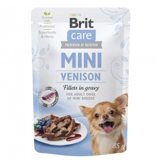 Вологий корм для собак Brit Care Mini pouch 85 g філе в соусі (дичина)