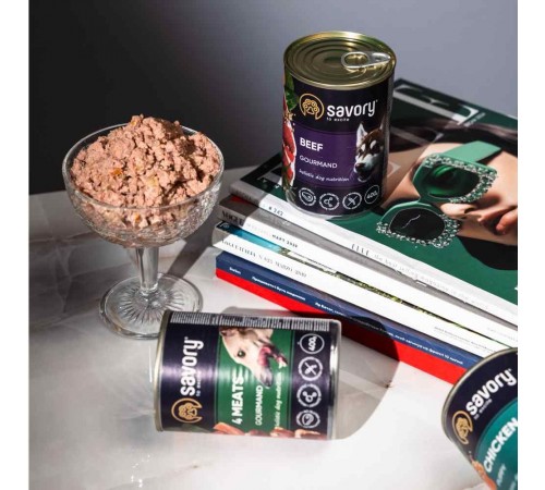 Вологий корм для собак Savory Adult 400 г - м'ясне асорті