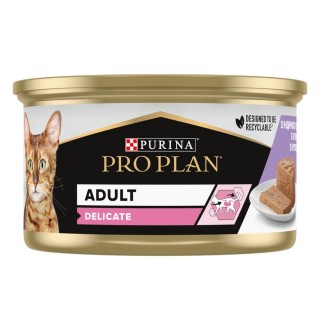 Purina Pro Plan Delicate Turkey Cat - консервований корм-мус з індичкою для котів з чутливим травленням, 85г
