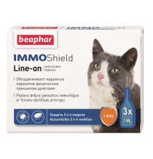 Краплі антипаразит з диметиконом (IMMO SHIELD) для котів та кошенят (3 пип.)