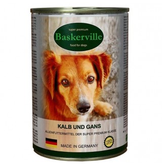 Baskerville Консерви для собак. Телятина та м'ясо гуски (800г)