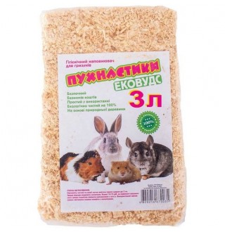 Пухнастики ECOcorn Тирса для гриз.древ. , 250 гр 10 шт/уп