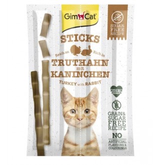 GimCat Ласощі для котів палички  Стікс з індичкою та кроликом 4 по 5г арт.420530