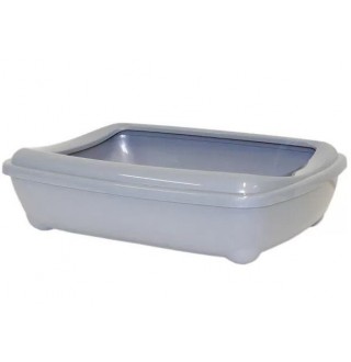 Moderna АРИСТ-О-ТРЕЙ туалет з бортиком для котів mini, 42х31х13 см, світло-сірий (C132026)