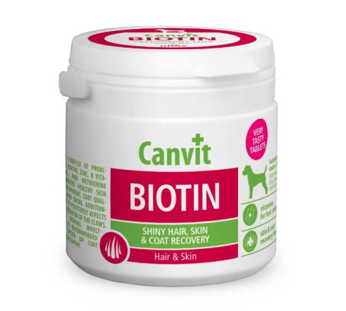 Canvit Biotin - вітамінно-мінеральний комплекс для шкіри, шерсті і кігтів собак малих і середніх порід 100г