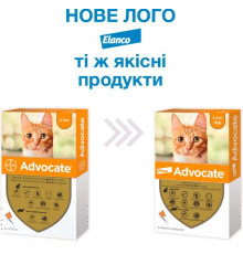 Elanco (Bayer) Advocate - краплі для лікування та профілактики ендо-ектопаразитів у котів до 4кг