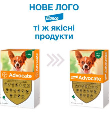 Elanco (Bayer) Advocate - краплі для лікування та профілактики ендо-ектопаразитів у собак до 4кг