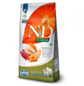 Farmina N&D Pumpkin GF Dog Duck&Cantaloupe Adult Medium&Maxi - беззерновий сухий корм з качкою та динею для собак для дорослих собак середніх і великих порід, 12кг