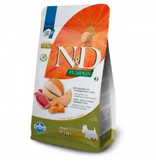 Farmina N&D Pumpkin GF Dog Duck&Cantaloupe Adult Mini - беззерновий сухий корм з качкою та динею для собак дрібних порід, 2кг