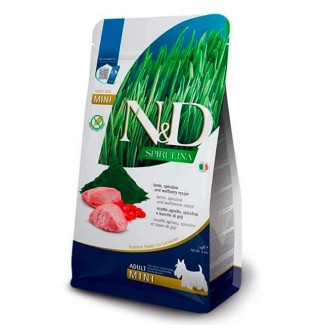 Farmina N&D Spirulina Lamb Adult Mini Dog - беззерновий сухий корм з ягням та спіруліною для дорослих собак дрібних порід, 2кг