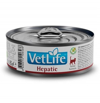 Farmina VetLife Hepatic feline - консервований корм-дієта для котів та кішок з хронічною печінковою недостатністю, 85г