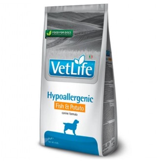Farmina VetLife Hypoallergenic Dog Fish&Potato - сухий корм-дієта з рибою та картоплею для собак з харчовою алергією, 2кг