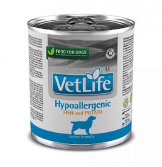 Farmina VetLife Natural Hypoallergenic Fish&Potato Dog - консервований корм-дієта з рибою та картоплею для собак, які страждають на харчову алергію, 300г