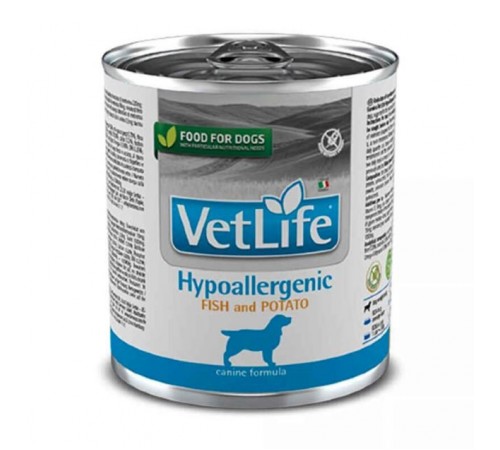 Farmina VetLife Natural Hypoallergenic Fish&Potato Dog - консервований корм-дієта з рибою та картоплею для собак, які страждають на харчову алергію, 300г