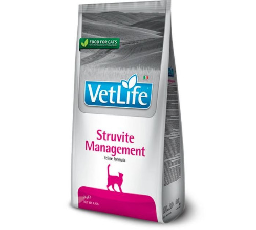 Farmina VetLife Struvite Management Cat - Cухий корм-дієта для котів при рецидивах струвітних уролітів, 2кг