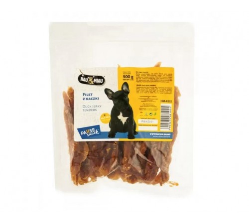 PAUSE snack Ласощі для собак, сушене філе качине(95%), 500g.