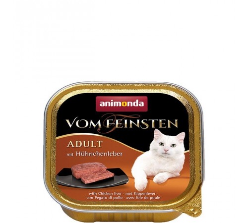 Animonda Vom Feinsten Adult with Chicken liver - консерви для котів, з курячою печінкою 100г