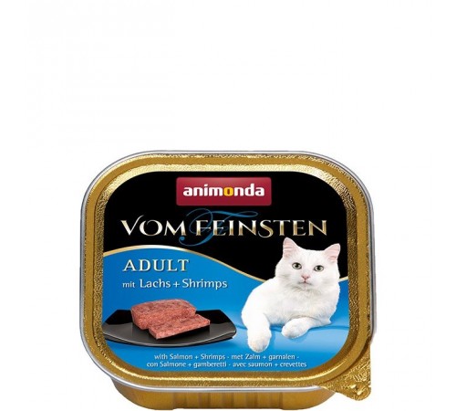 Animonda Vom Feinsten Adult with Salmon Shrimps - консерви для котів, з лососем і креветками 100г