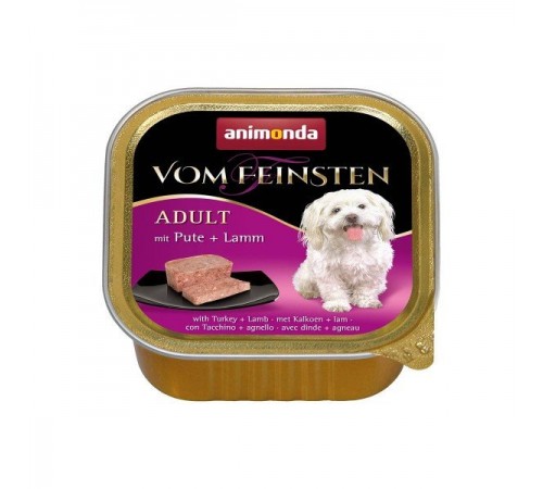 Animonda Vom Feinsten Adult Turkey Lamb - вологий корм для собак, з індичкою і ягням 150г