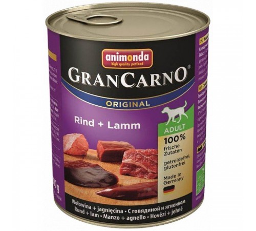 Animonda GranCarno Adult Beef Lamb - консерви для собак, яловичина-ягня 800г