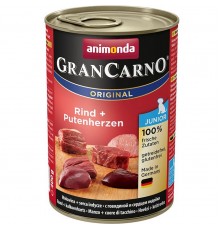 Animonda GranCarno Junior Beef Turkey hearts - консерви для цуценят, яловичина та індичка 400г