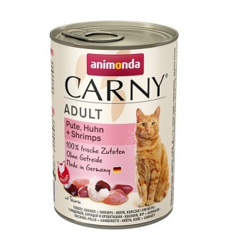 Animonda Carny Adult Beef, Turkey + Shrimps - консерви для котів, яловичина індичка і креветки 400г