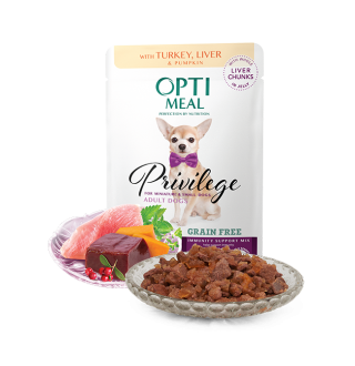 OPTIMEAL. Беззерновий повнораціонний консервований корм для собак мініатюрних та малих порід 85 гр
