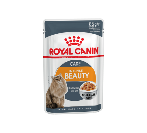 Royal Canin Intense Beauty Care in jelly - вологий корм для дорослих котів, підтримка здоров’я шкіри та краси шерсті, 0,085кг