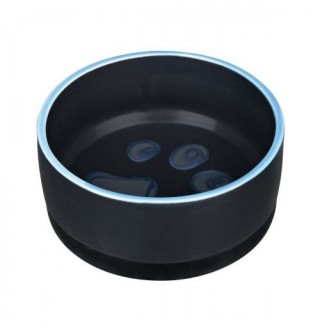 TRIXIE Миска(кераміка)з резовою кромкой на основ.,0.4л/o12см,чорний з лапой TX-24777