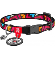 WAUDOG Nylon Нашийник для кота  з малюнком Графіті (ширина 10 мм, довжина 20-30 см)