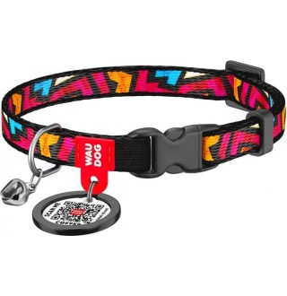 WAUDOG Nylon Нашийник для кота  з малюнком Графіті (ширина 10 мм, довжина 20-30 см)