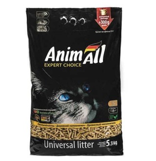 AnimAll New Наповнювач деревний 5,3 кг (300г у подарунок)